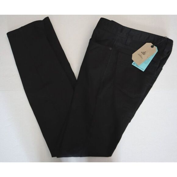 PrAna Men's Sz 30x36 Black Out Bridger Slim Fit Straight Leg Denim Jeans - Picture 11 of 11